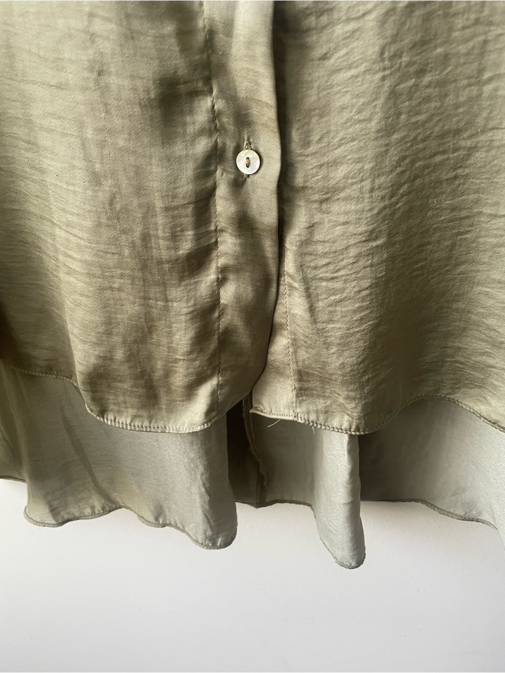GGO Olive Relaxed Button-Down Tunic Shirt - Picture 7 of 8